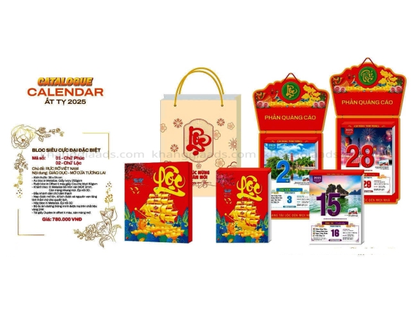 LỊCH BÌA GẮN BLOC SIÊU CỰC ĐẠI ĐẶC BIỆT